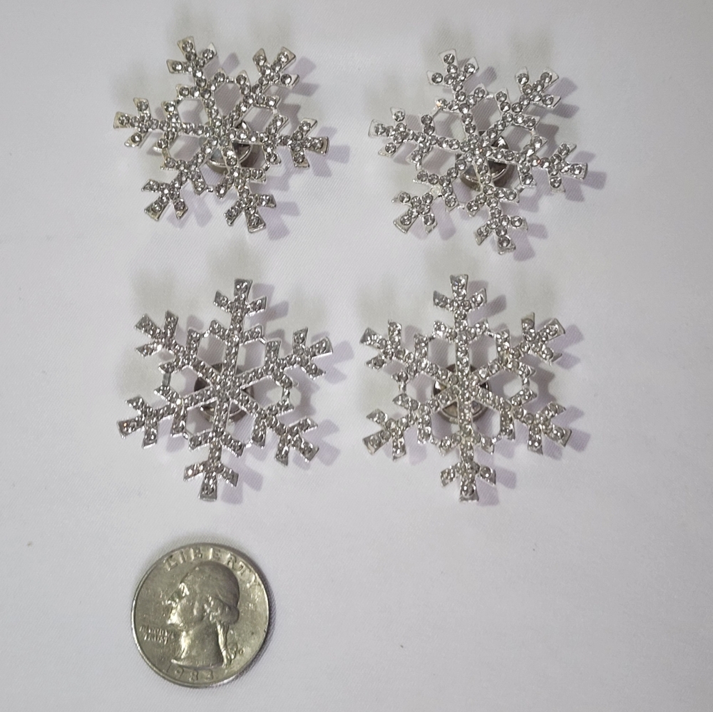 One Snowflake RHINESTONE Croc Shoe Charm - Picture 3 of 4